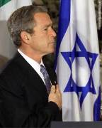 Bush et drapeau Isralien